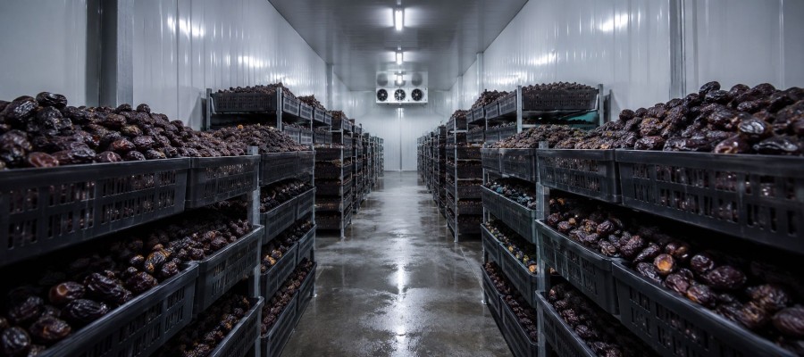 Conditions for storing dates in warehouses and cold storage